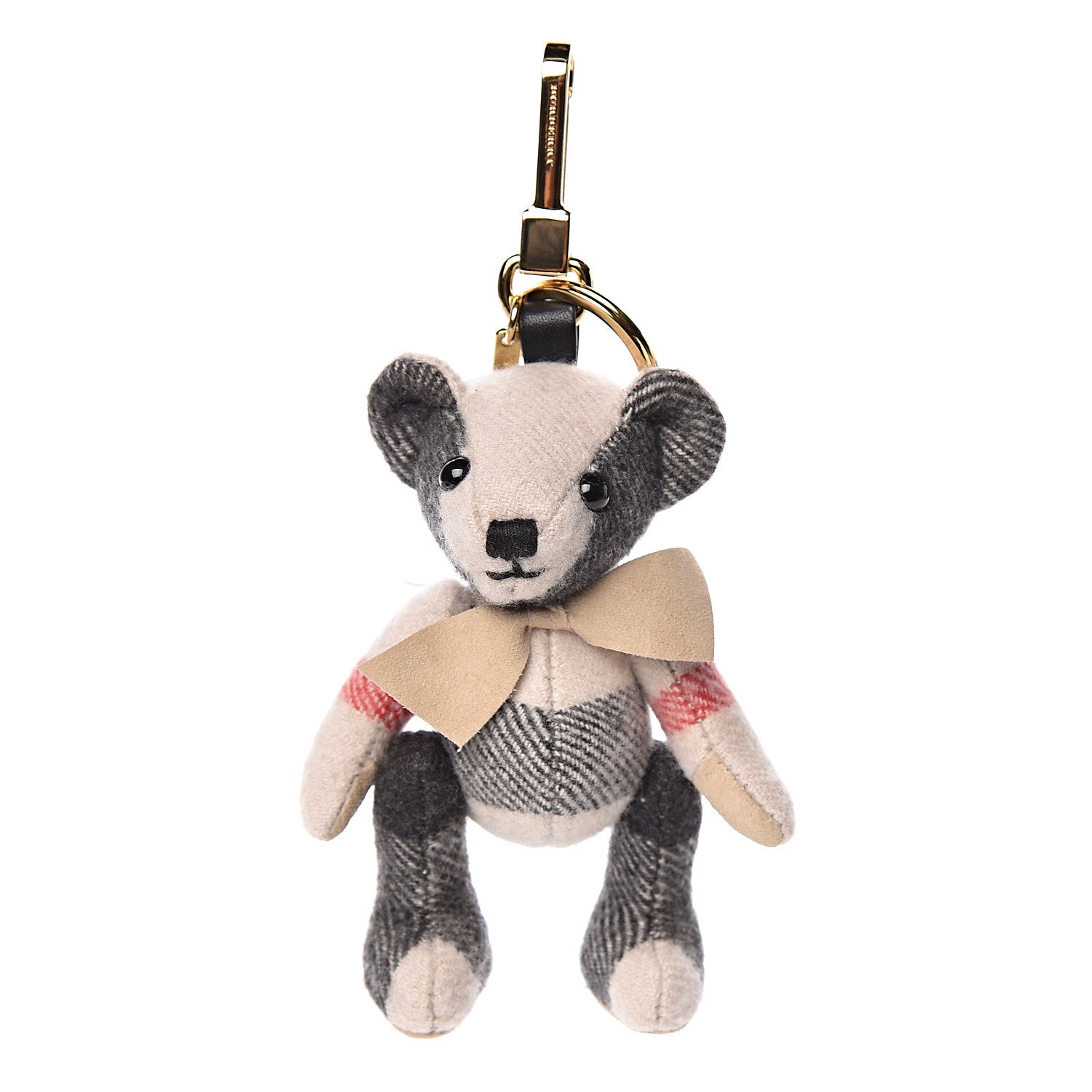 Burberry Cashmere House Check Thomas Bear Bag Charm Stone 1 of 3
