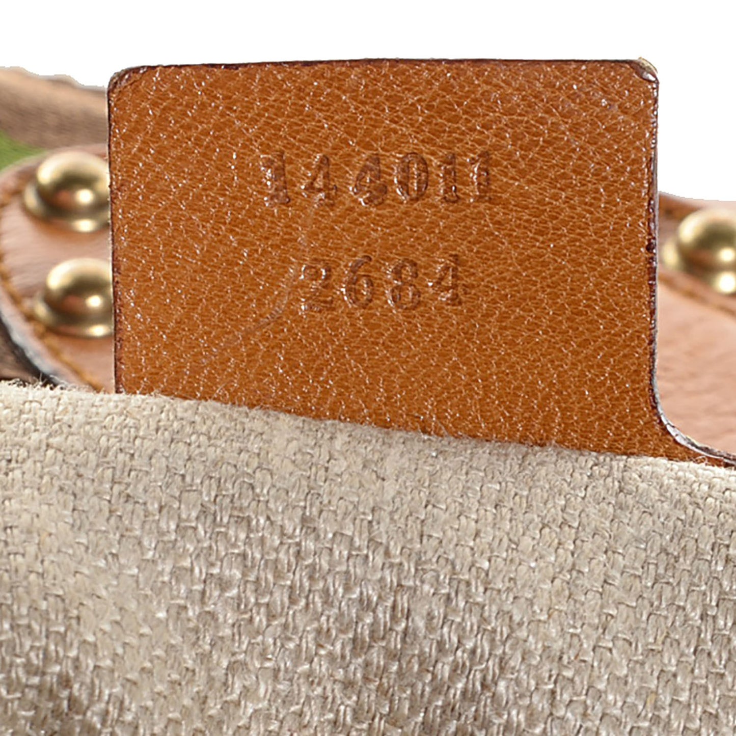 Leather Embossed Borchie Hobo