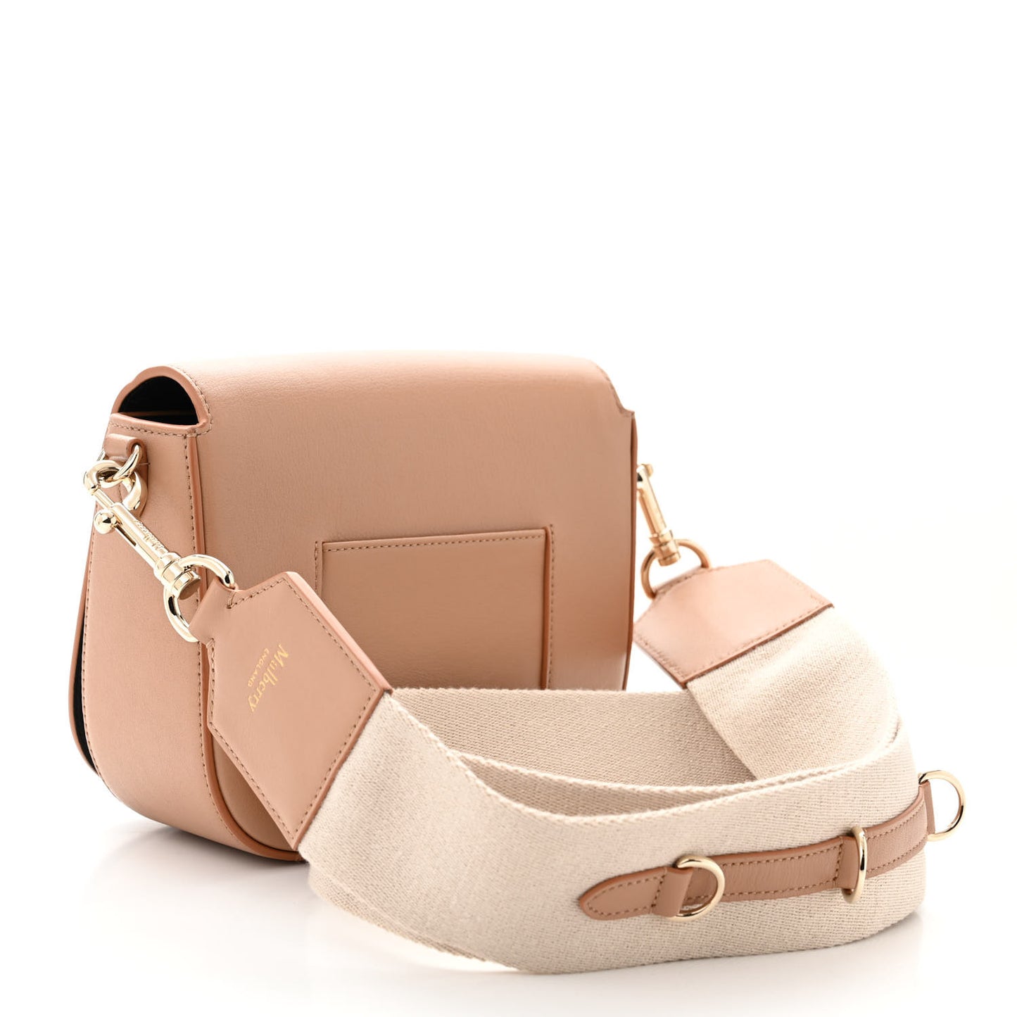 Silky Calfskin Webbing Strap Small Darley Satchel Light Salmon