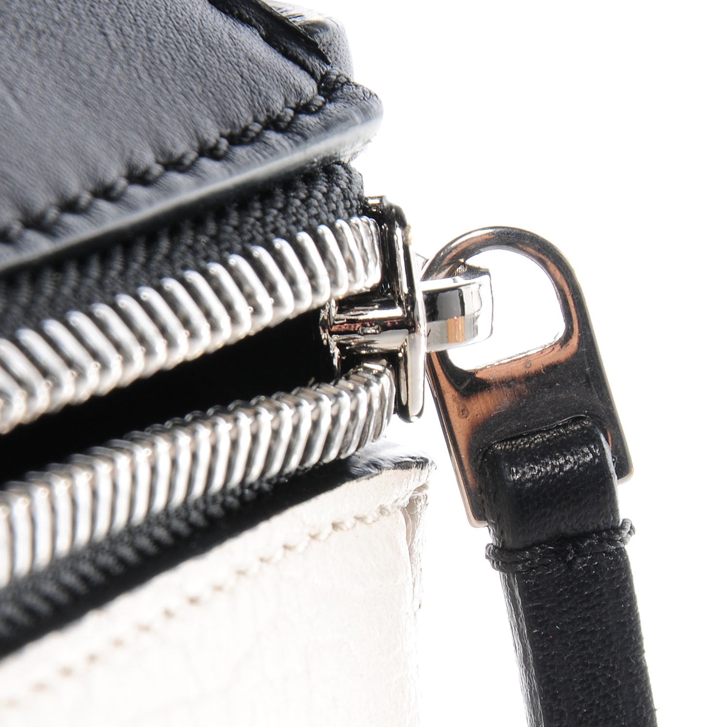 Celine Textured Calfskin Small Bi-Color Edge Shoulder Bag Black Cream 9 of 9
