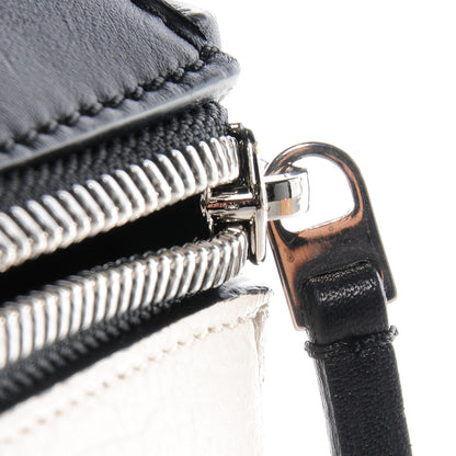 Celine Textured Calfskin Small Bi-Color Edge Shoulder Bag Black Cream 9 of 9