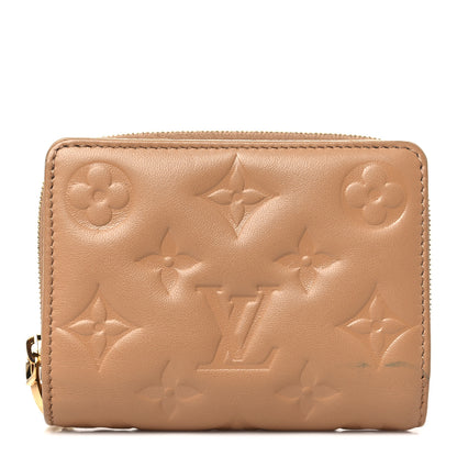 Louis Vuitton Lambskin Embossed Monogram Lou Coussin Wallet Camel 1 of 11