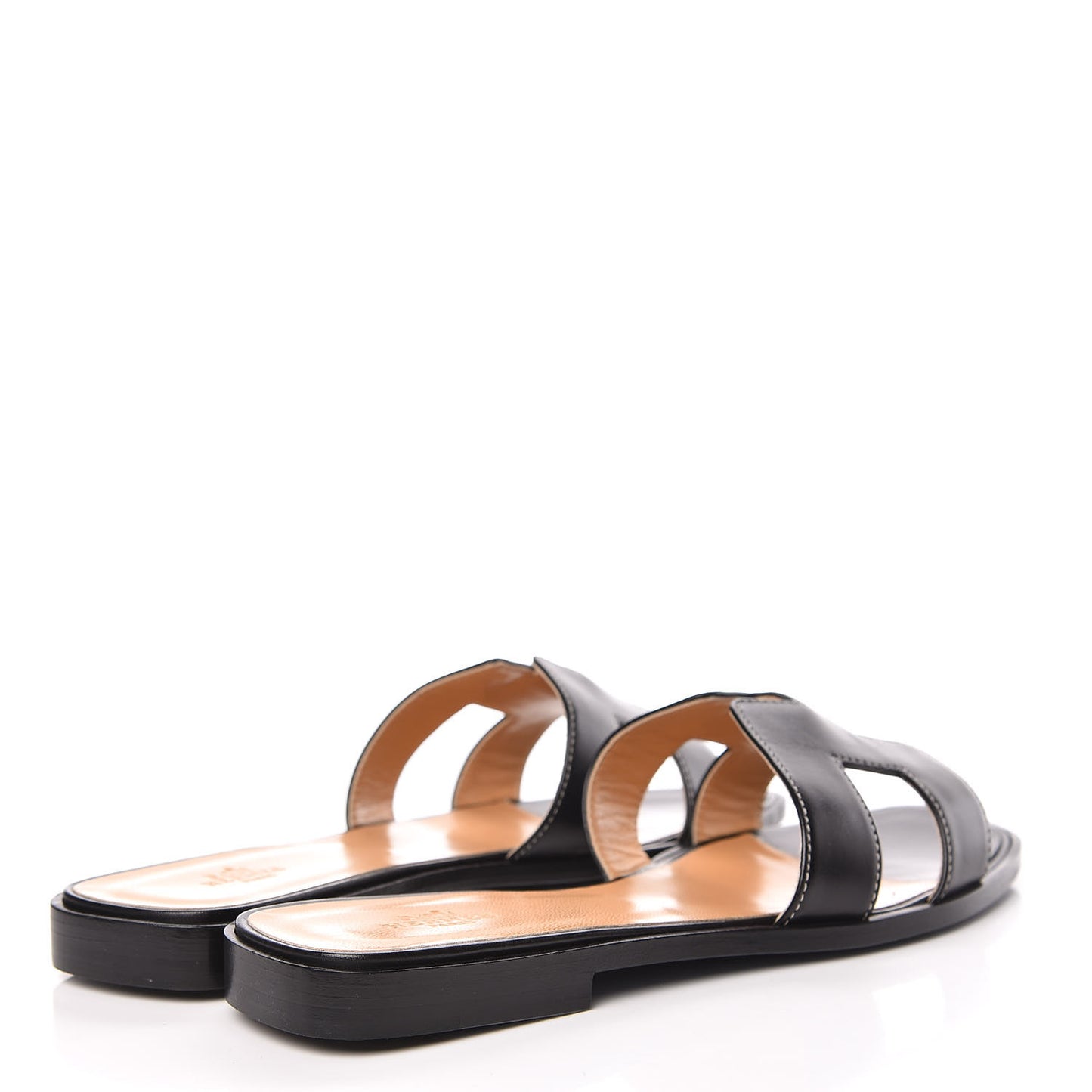 Box Calfskin Oran Sandals 39 Black