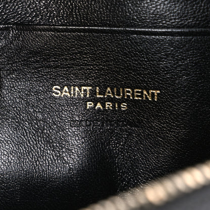 Saint Laurent Grain De Poudre Matelasse Monogram Mini Lou Camera Bag Black 5 of 9
