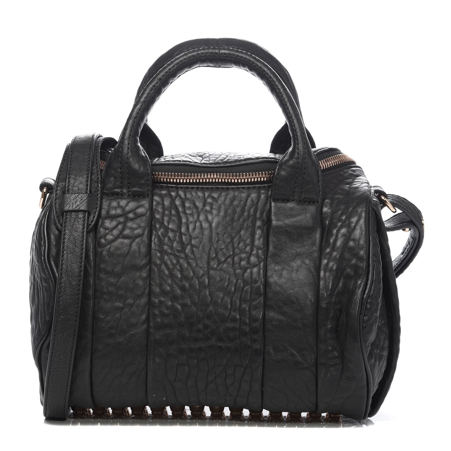 Pebbled Lambskin Rockie Black Rose Gold Hardware