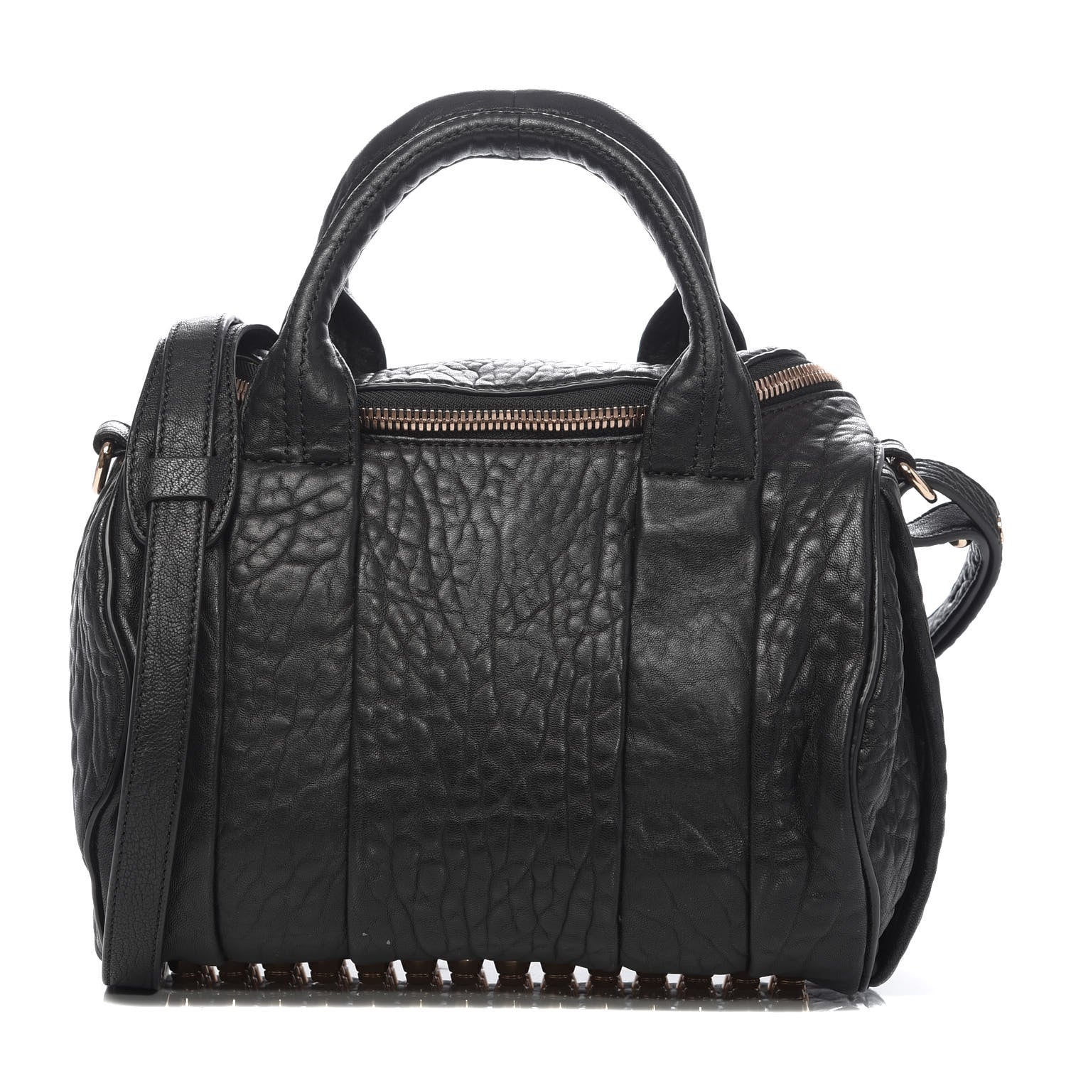 Alexander Wang Pebbled Lambskin Rockie Black Rose Gold Hardware 1 of 9