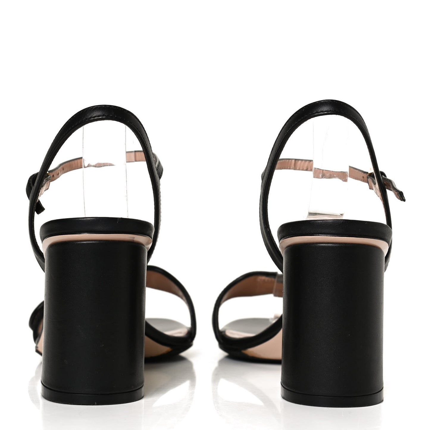 Lifford Calfskin GG Marmont Ankle Wrap 75mm Sandals 37.5 Black