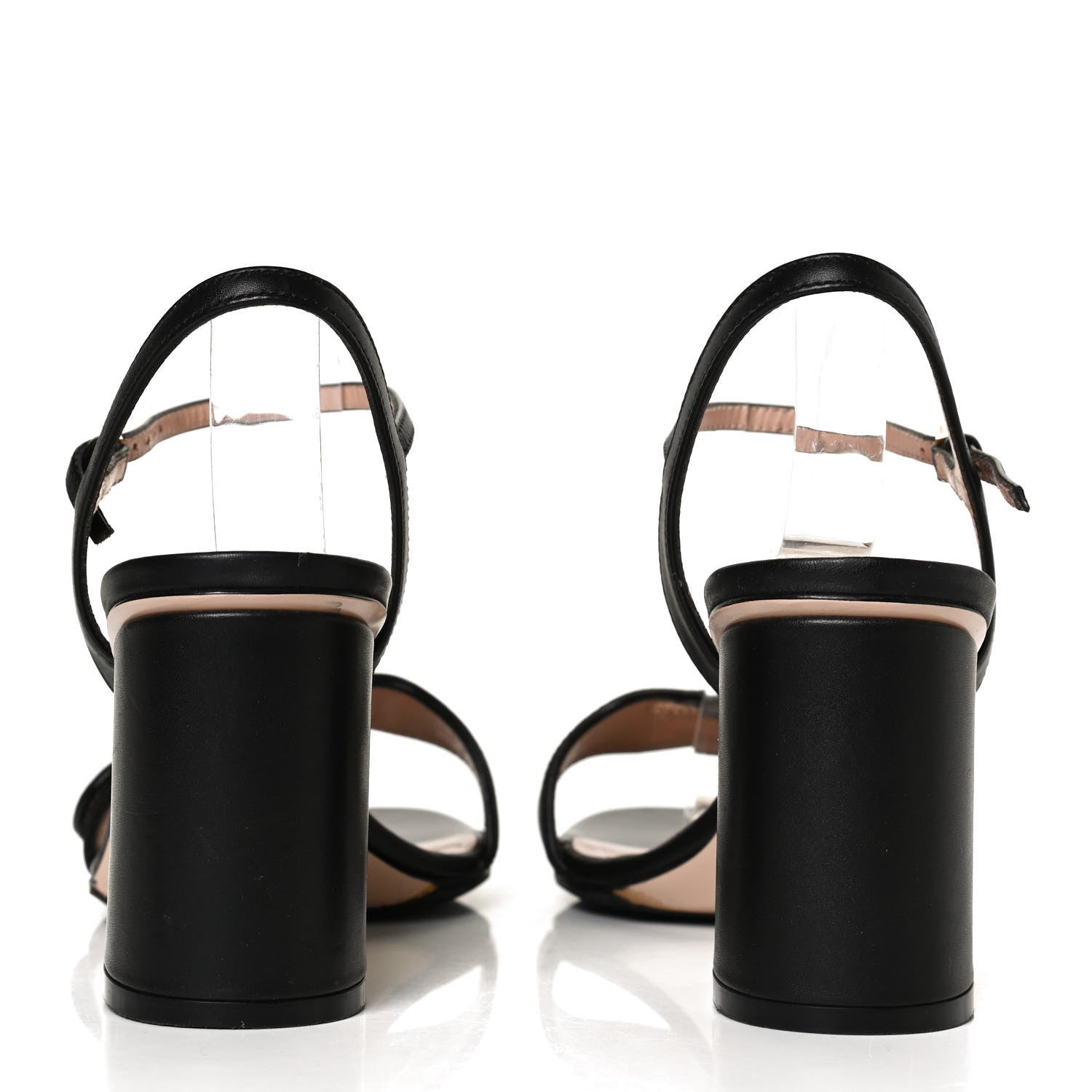 Gucci Lifford Calfskin GG Marmont Ankle Wrap 75mm Sandals 37.5 Black 6 of 11