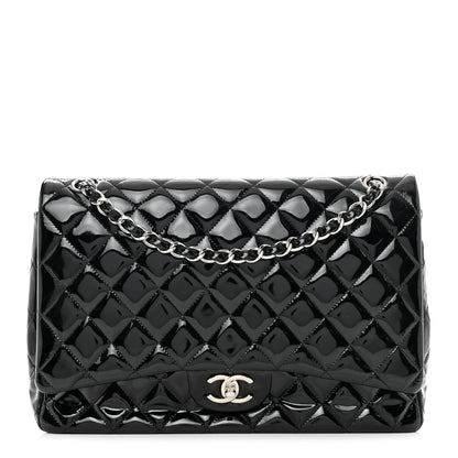 Chanel Patent Quilted Maxi Double Flap Black 1 of 11