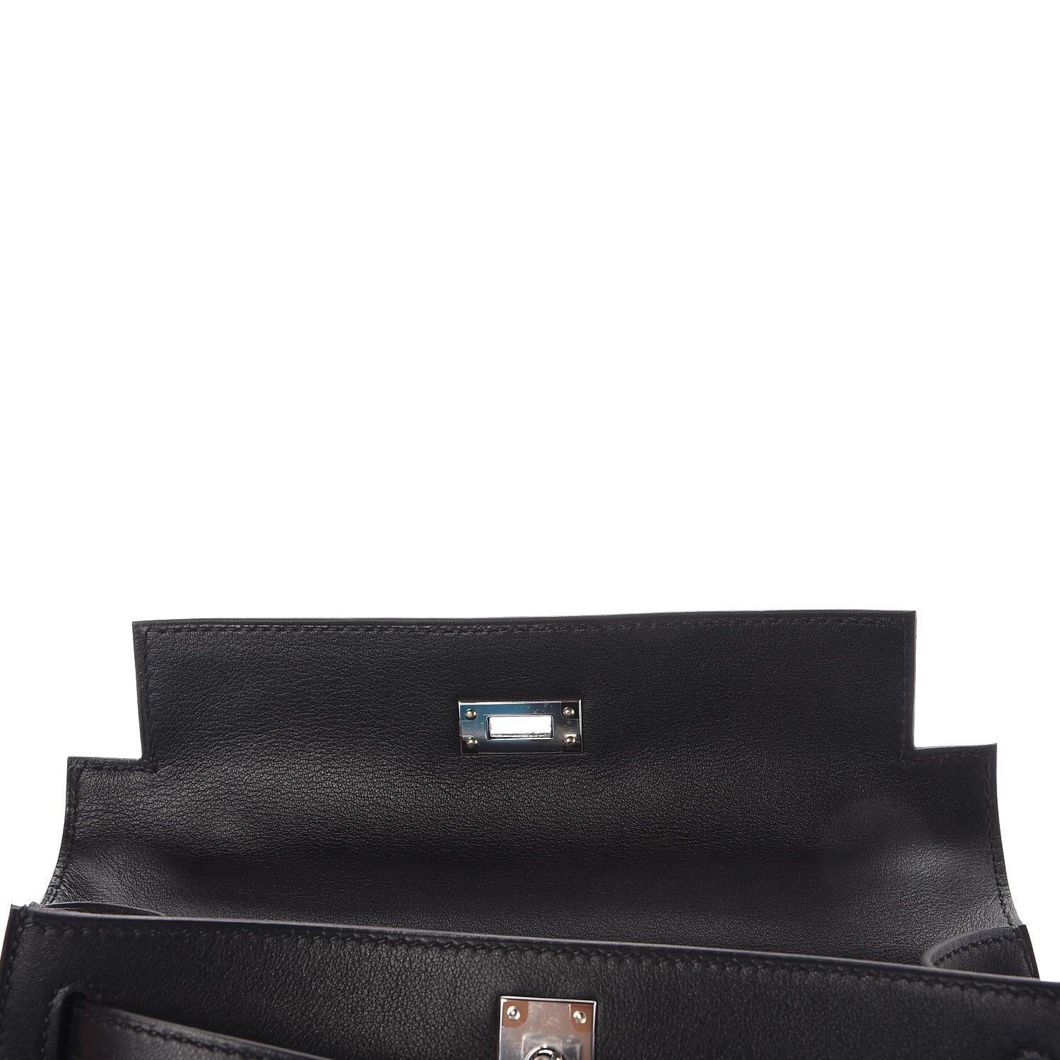 Hermes Swift Kelly Pochette Clutch Black 13 of 27