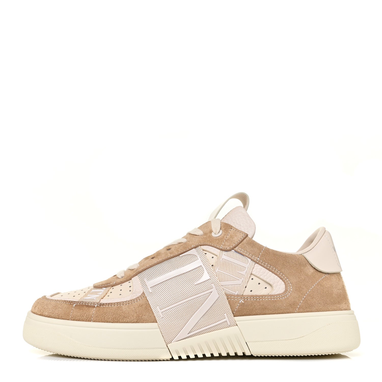 Valentino Garavani Suede Calfskin Mens VL7N Low Top Sneakers 41 Beige 1 of 10