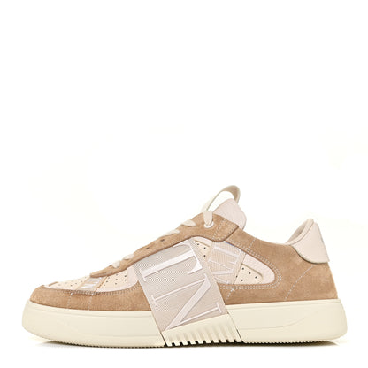 Valentino Garavani Suede Calfskin Mens VL7N Low Top Sneakers 41 Beige 1 of 10