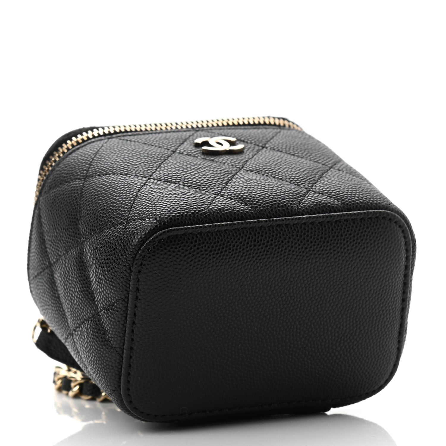 Chanel Caviar Quilted Mini Vanity Case With Chain Black 4 of 12