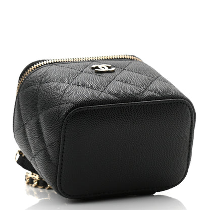 Chanel Caviar Quilted Mini Vanity Case With Chain Black 4 of 12