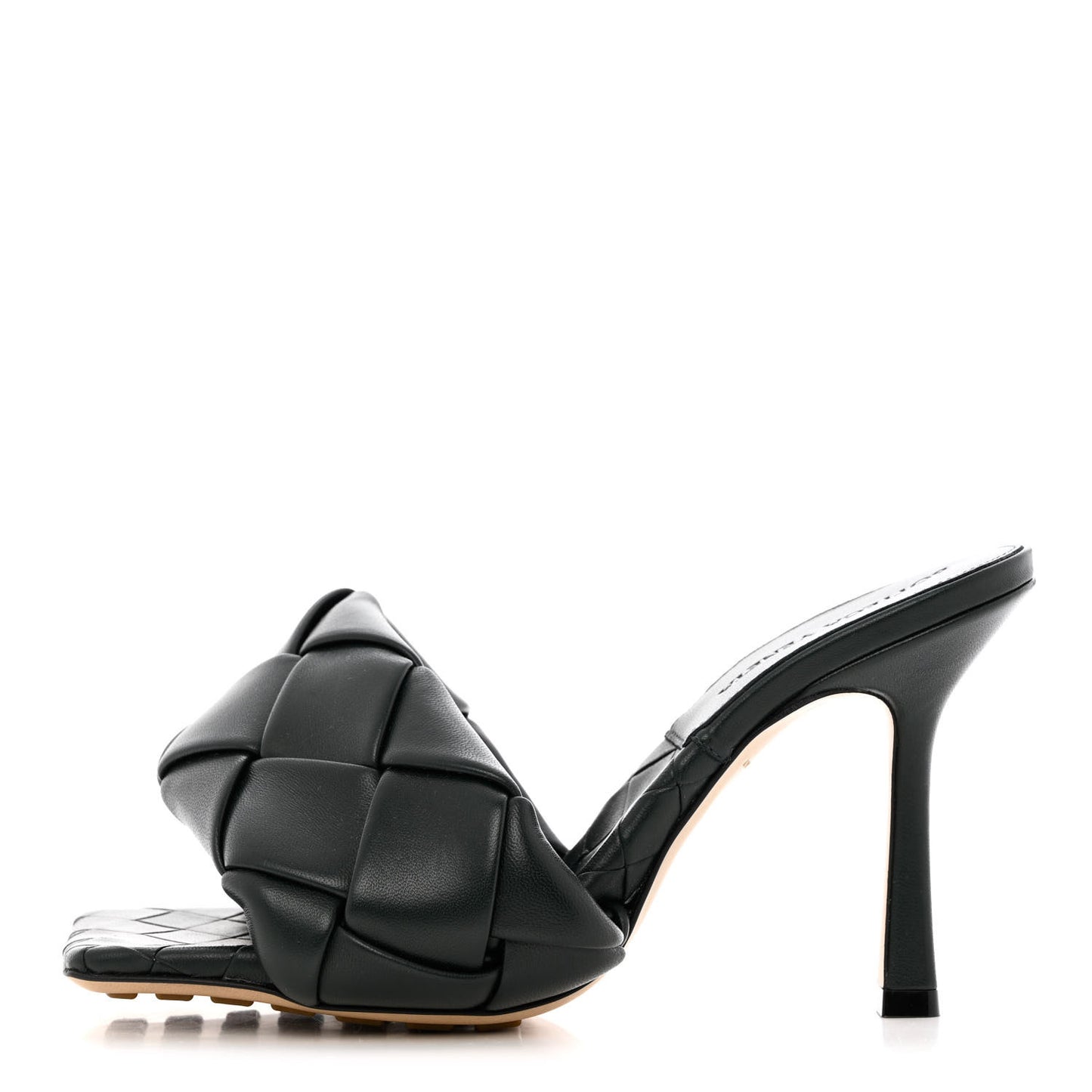 Nappa Maxi Intrecciato Lido Mule Sandals 36 Inkwell