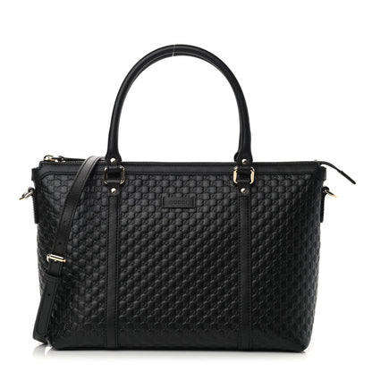 Gucci Soft Microguccissima Small Zippered Satchel Black 1 of 11