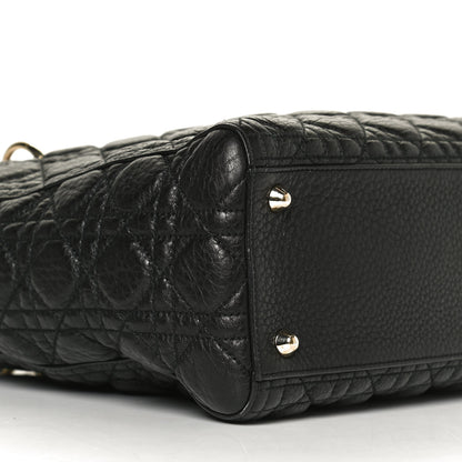 Christian Dior Grained Calfskin Cannage Large Supple Lady Dior Black 9 of 12