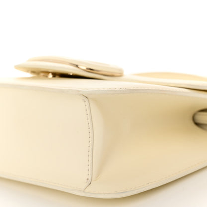 Valentino Garavani Calfskin Enamel VLogo Loco Flap Shoulder Bag Ivory 9 of 10