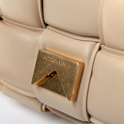 Bottega Veneta Lambskin Maxi Intreccio Padded Chain Cassette Crossbody Bag Porridge 11 of 12