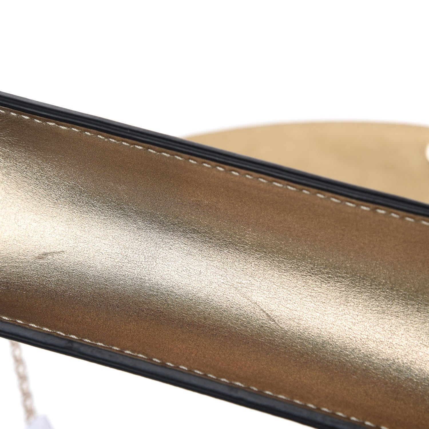 Christian Louboutin Iridescent Calfskin Loubi54 Crossbody Clutch Gold 9 of 11
