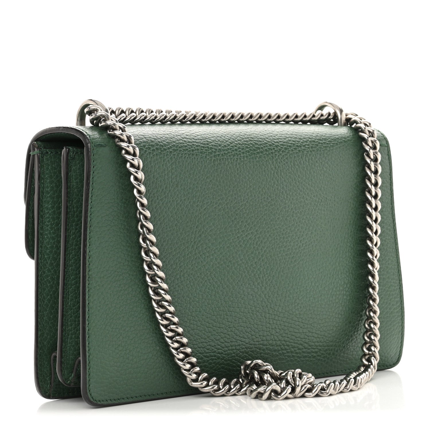 Gucci Pebbled Calfskin Small Dionysus Shoulder Bag Emerald 3 of 14