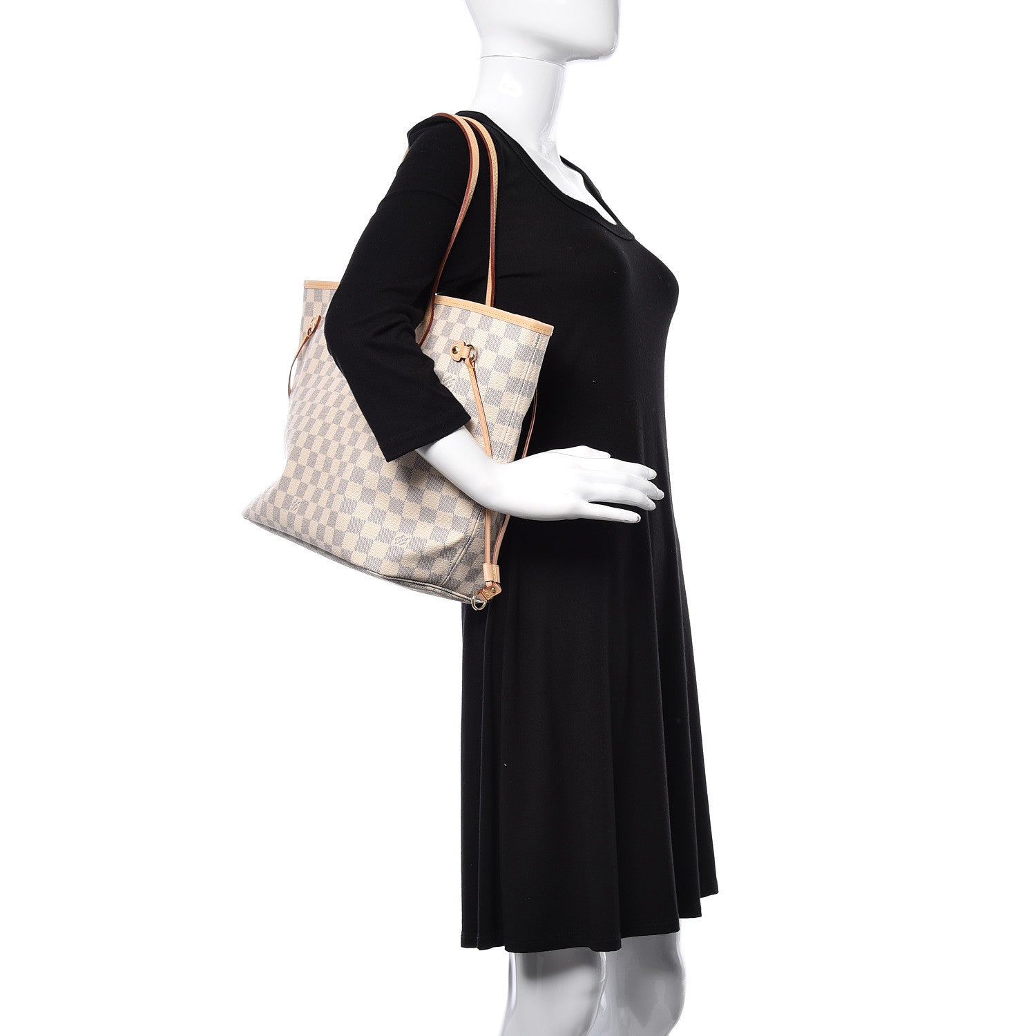 Louis Vuitton Damier Azur Neo Neverfull MM Rose Ballerine 2 of 11