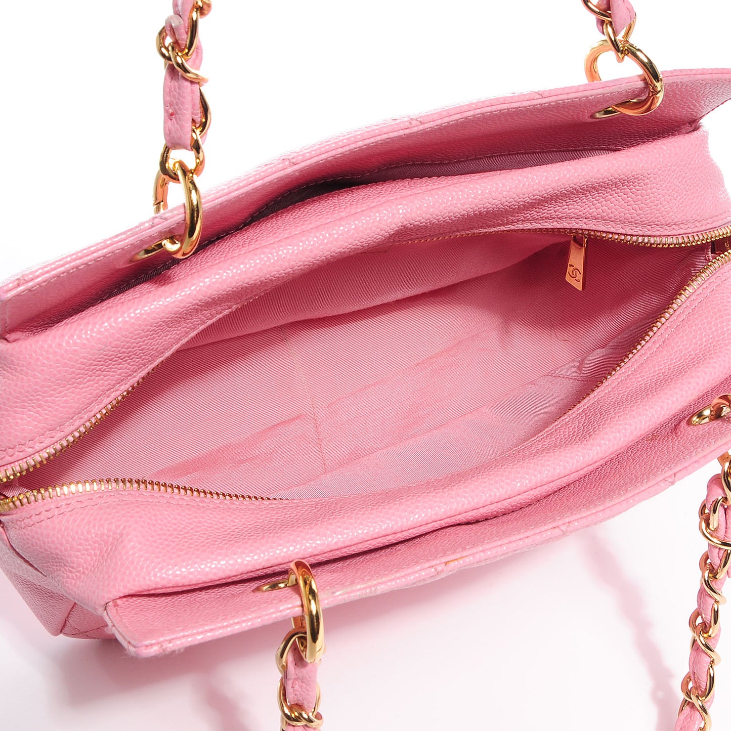 Caviar Quilted Petit Timeless Shopping Tote PTT Pink
