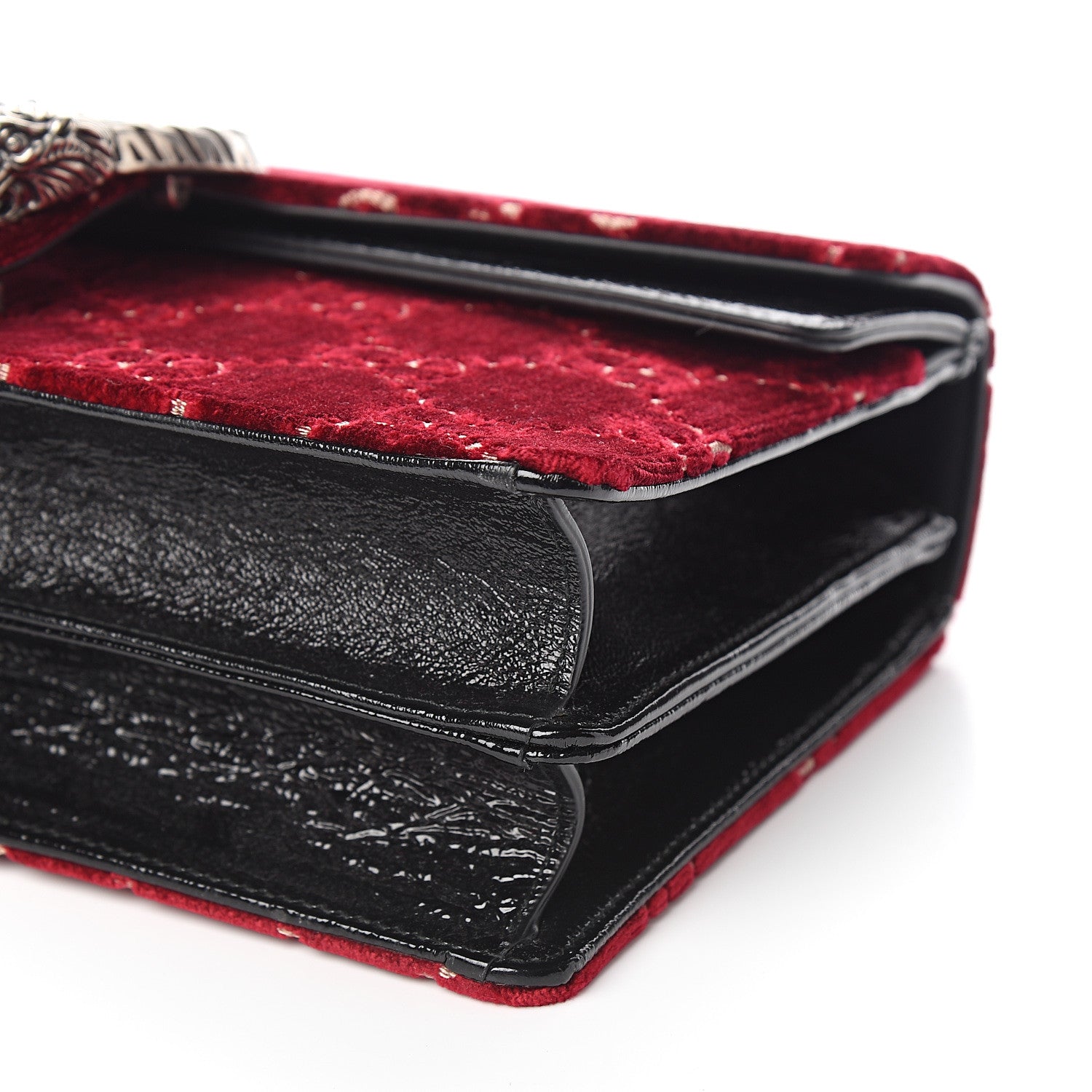 Gucci Velvet Skipper GG Monogram Small Dionysus Shoulder Bag Red Cipria Black 8 of 8