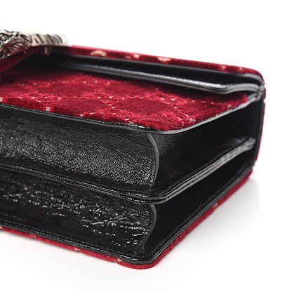 Gucci Velvet Skipper GG Monogram Small Dionysus Shoulder Bag Red Cipria Black 8 of 8