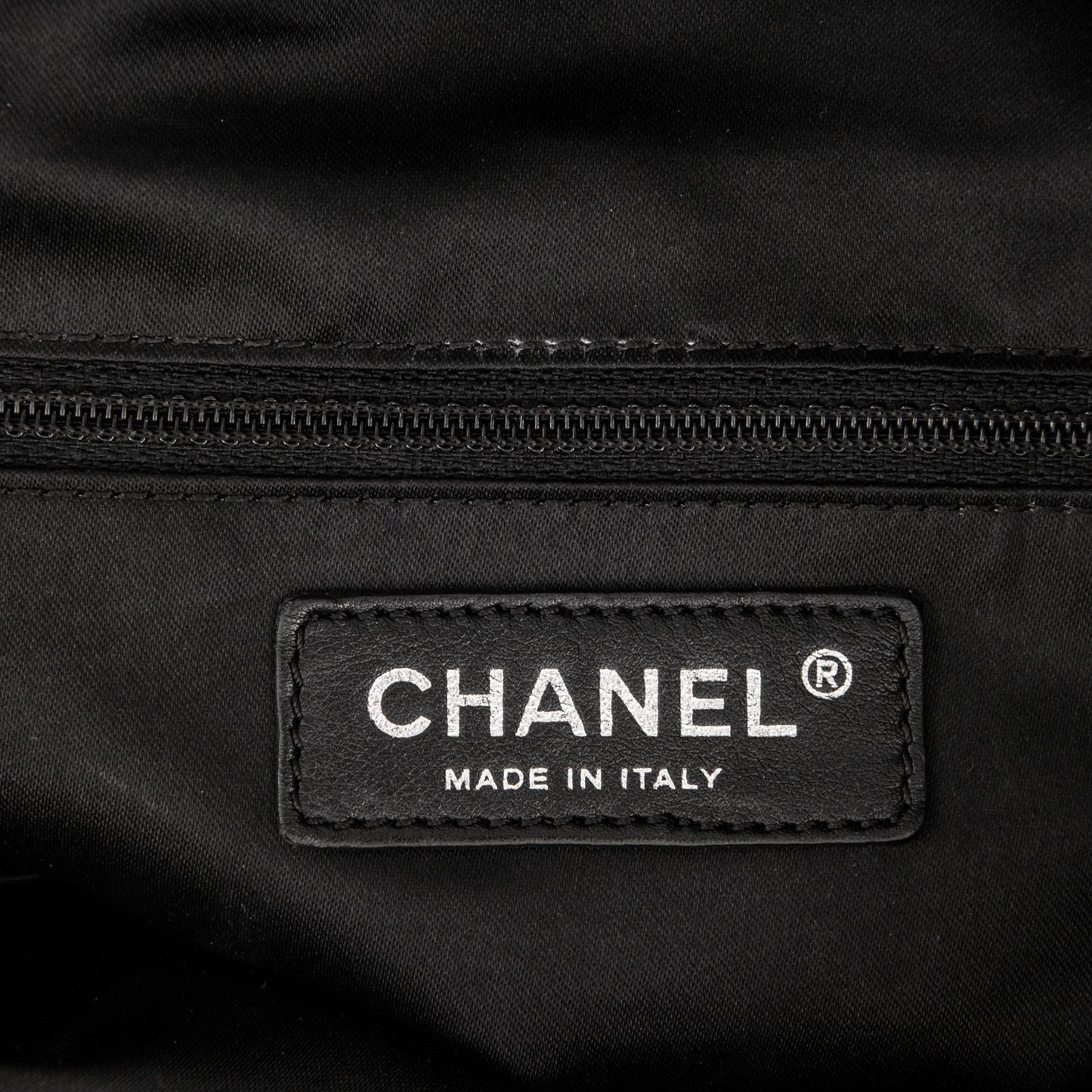 Glazed Calfskin Large Twisted Tote Black
