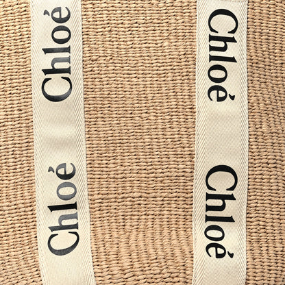 Chloe Raffia Large Woody Basket Bag White 7 of 11