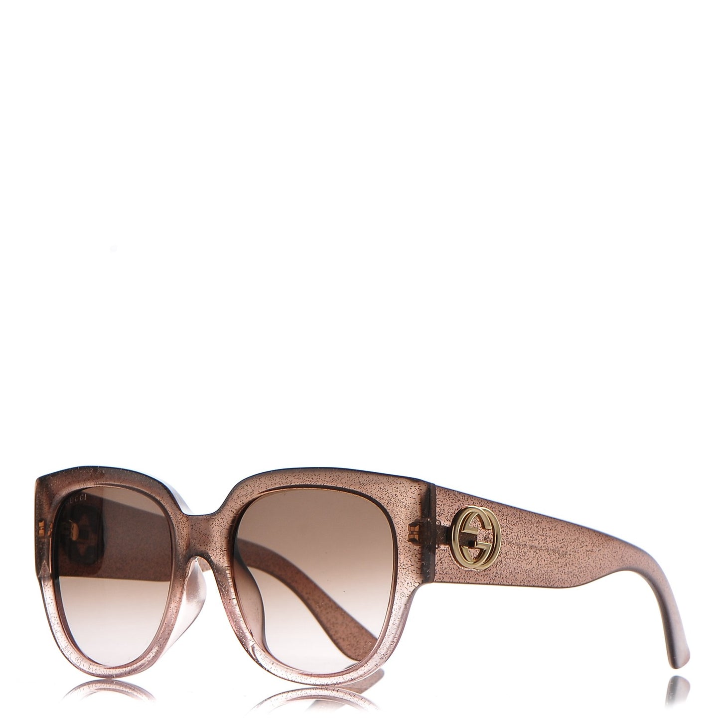 Glitter Square Sunglasses 3836/F/S Brown Pink