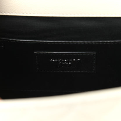 Saint Laurent Grain De Poudre Textured Mixed Matelasse Medium Triquilt Monogram Satchel Porcellana 5 of 11