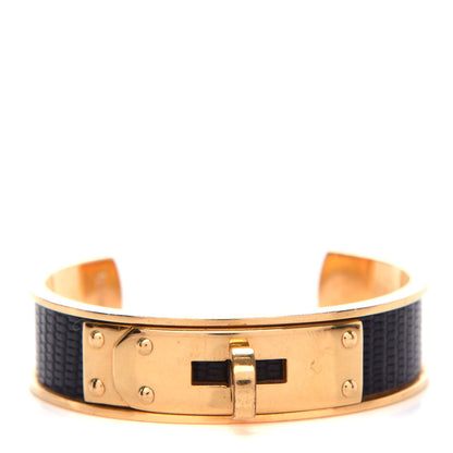 Hermes Lizard Kelly Cuff Black 1 of 4