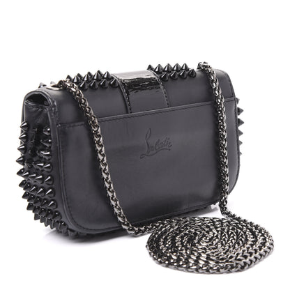 Christian Louboutin Calfskin Spikes Sweety Charity Crossbody Bag Black 2 of 8