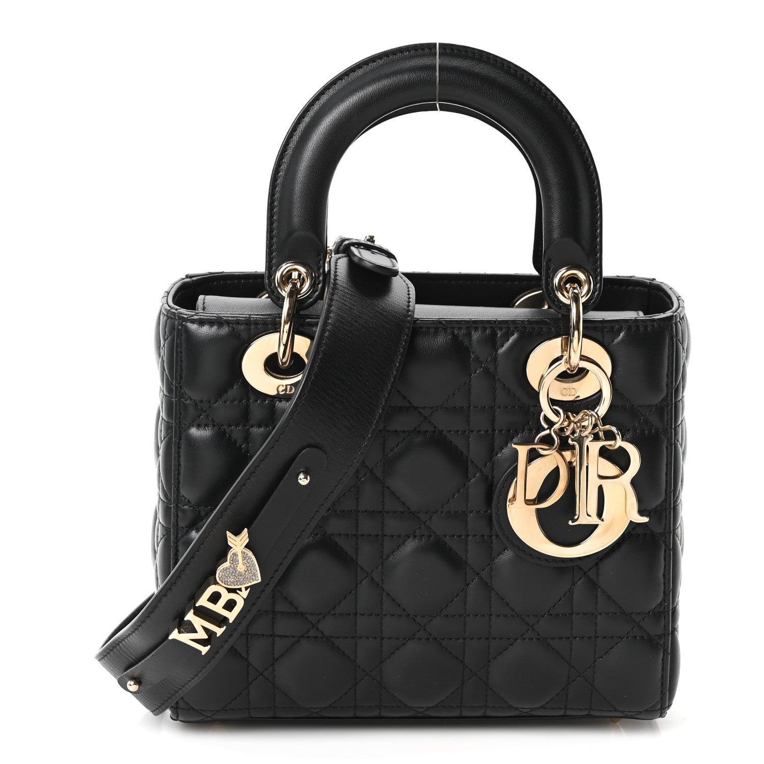 Christian Dior Lambskin Cannage Small My ABCDior Lady Dior Black 1 of 10
