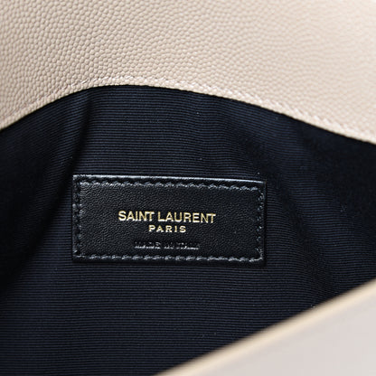 Saint Laurent Grain De Poudre Uptown Pouch Dark Beige 5 of 7