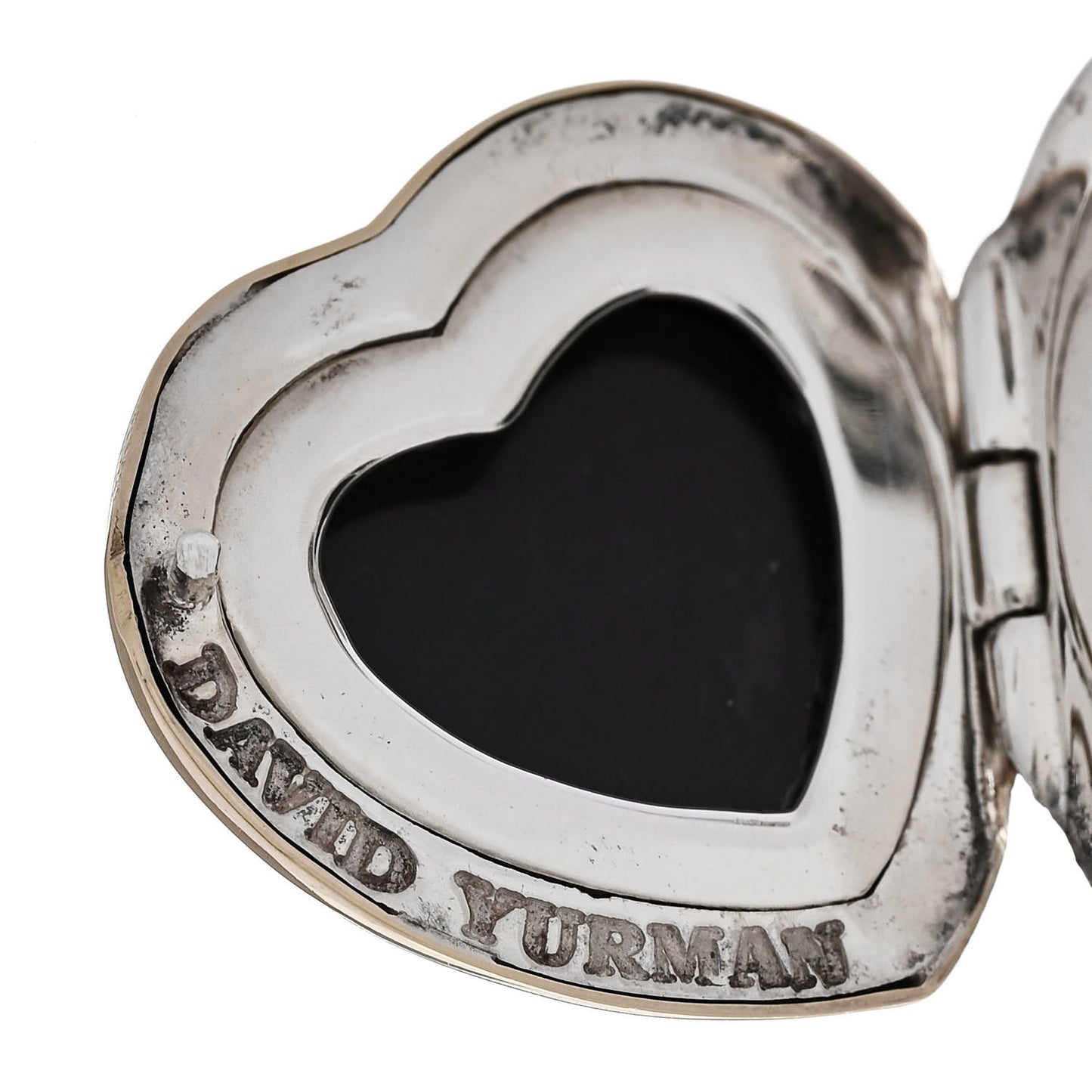 Sterling Silver 18K Yellow Gold Cable Heart Locket Enhancer Pendant