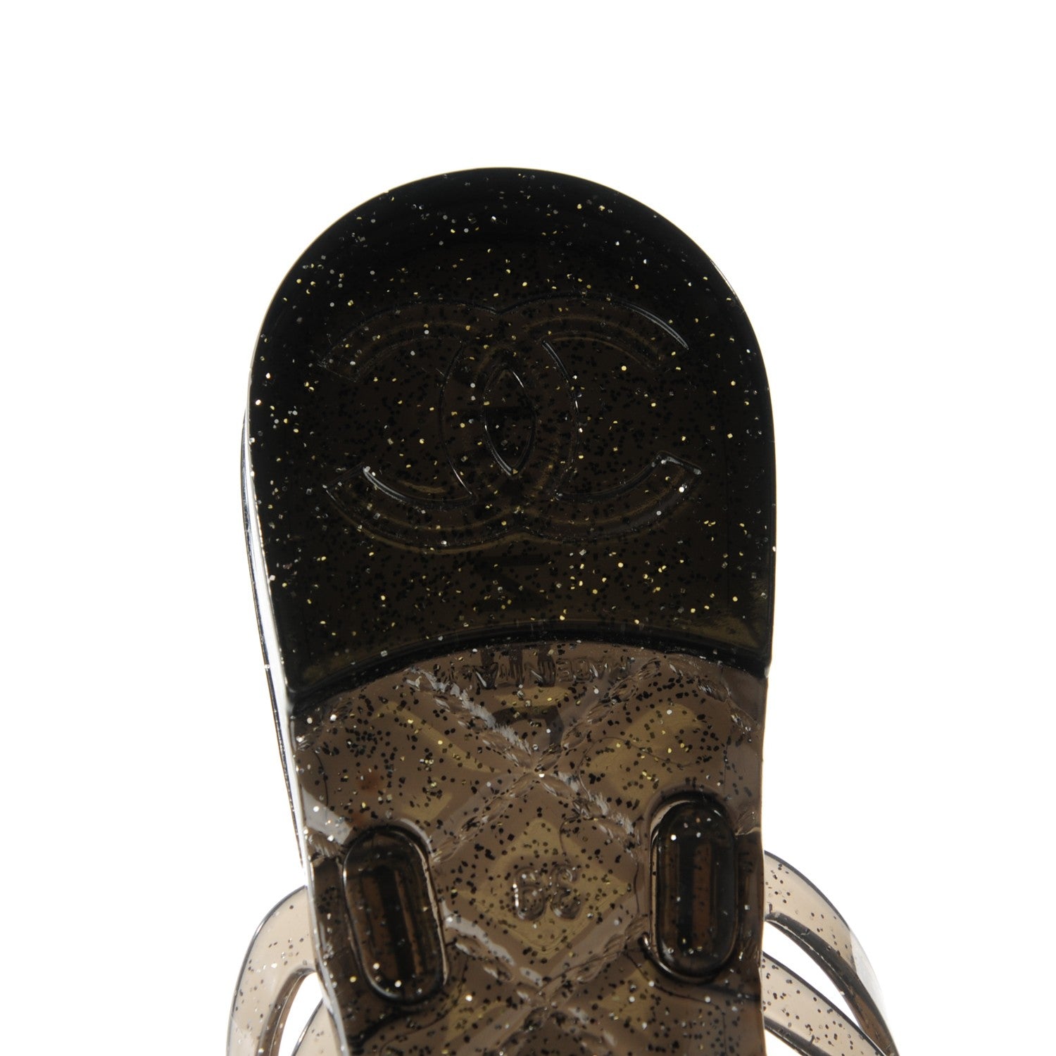 Chanel Jelly Camellia Thong Sandals 39 Black 5 of 7