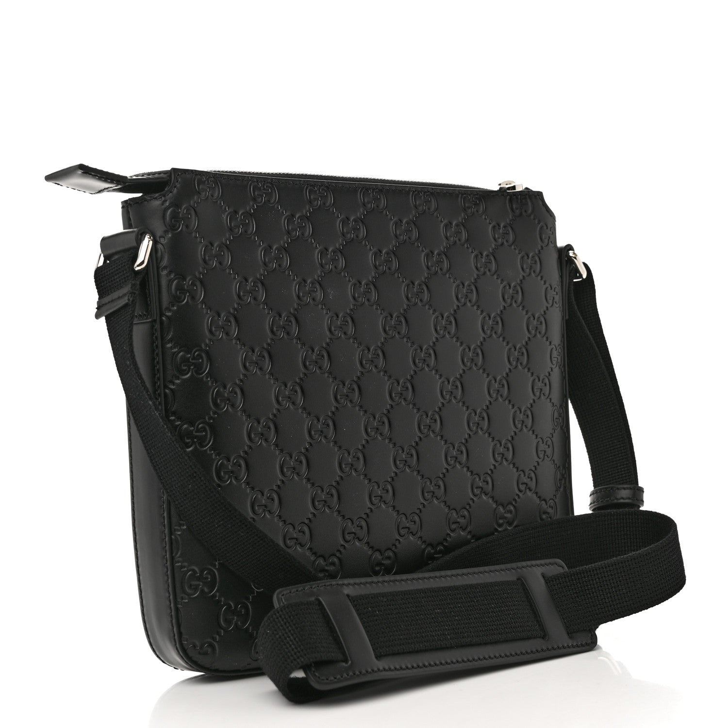 Gucci Guccissima Signature Small Messenger Bag Black 3 of 12