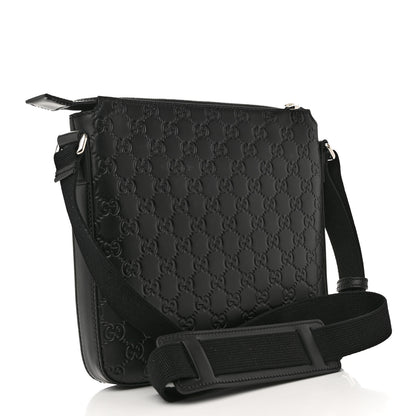 Gucci Guccissima Signature Small Messenger Bag Black 3 of 12