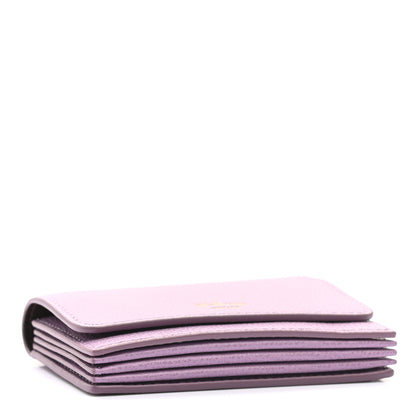 Mulberry Cross Grain Continental Card Holder Lilac 4 of 8