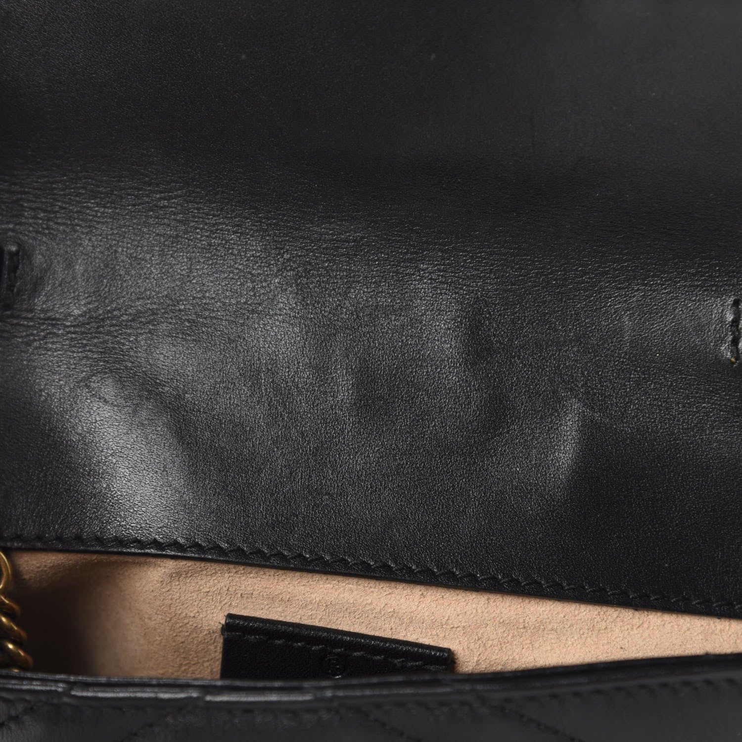 Gucci Calfskin Matelasse Super Mini GG Marmont Shoulder Bag Black 8 of 11