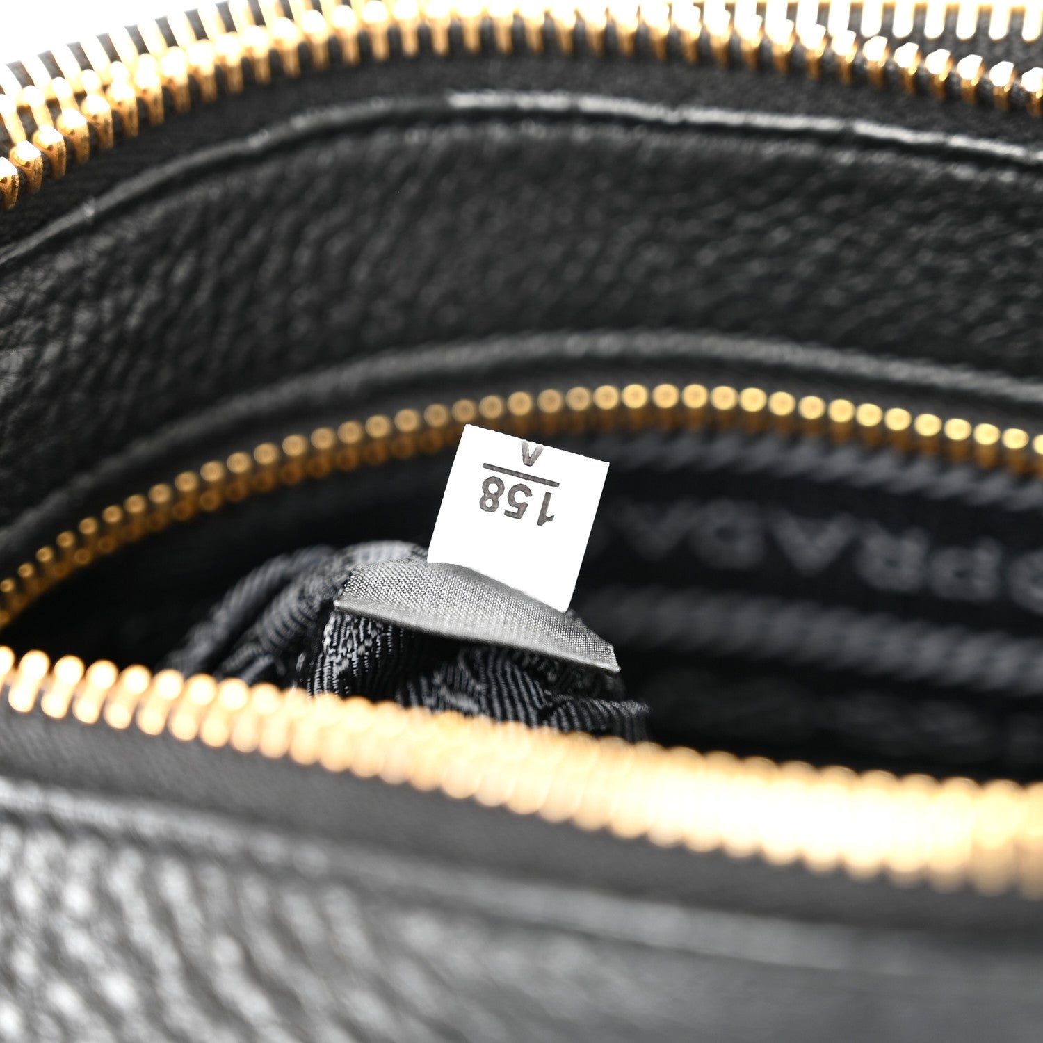 Prada Vitello Daino Double Zip Crossbody Bag Black 1935684