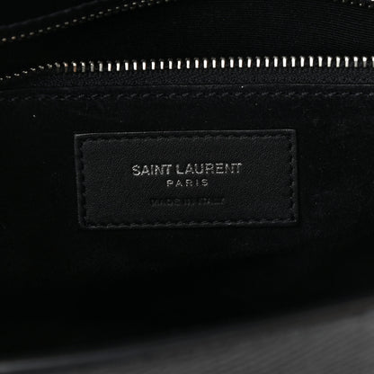 Saint Laurent Snakeskin Carre Satchel Black 6 of 9