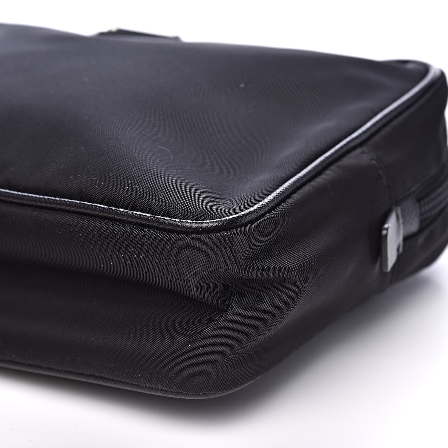 Prada Tessuto Nylon Saffiano Wristlet Black 9 of 9