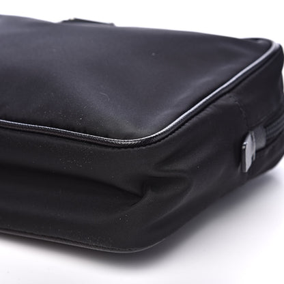 Prada Tessuto Nylon Saffiano Wristlet Black 9 of 9