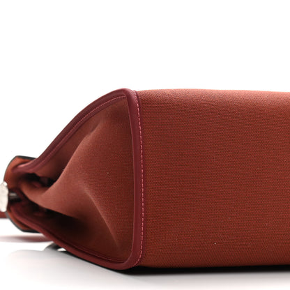 Hermes Vache Hunter Toile Herbag Zip 31 PM Rouge H 10 of 12
