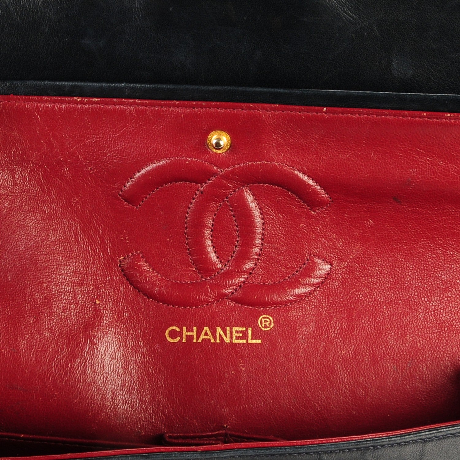 Chanel Lambskin Quilted Medium Double Flap Navy 6 of 9