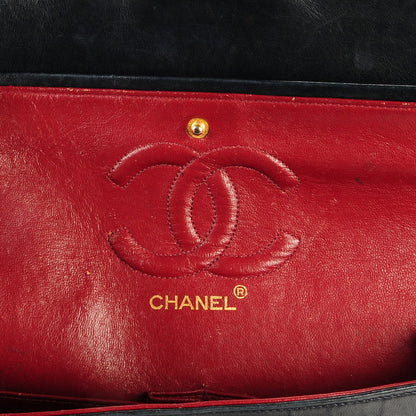Chanel Lambskin Quilted Medium Double Flap Navy 6 of 9
